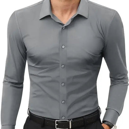 Men’s Slim Fit Stretch Dress Shirt – 16-Way Stretch, Wrinkle-Free