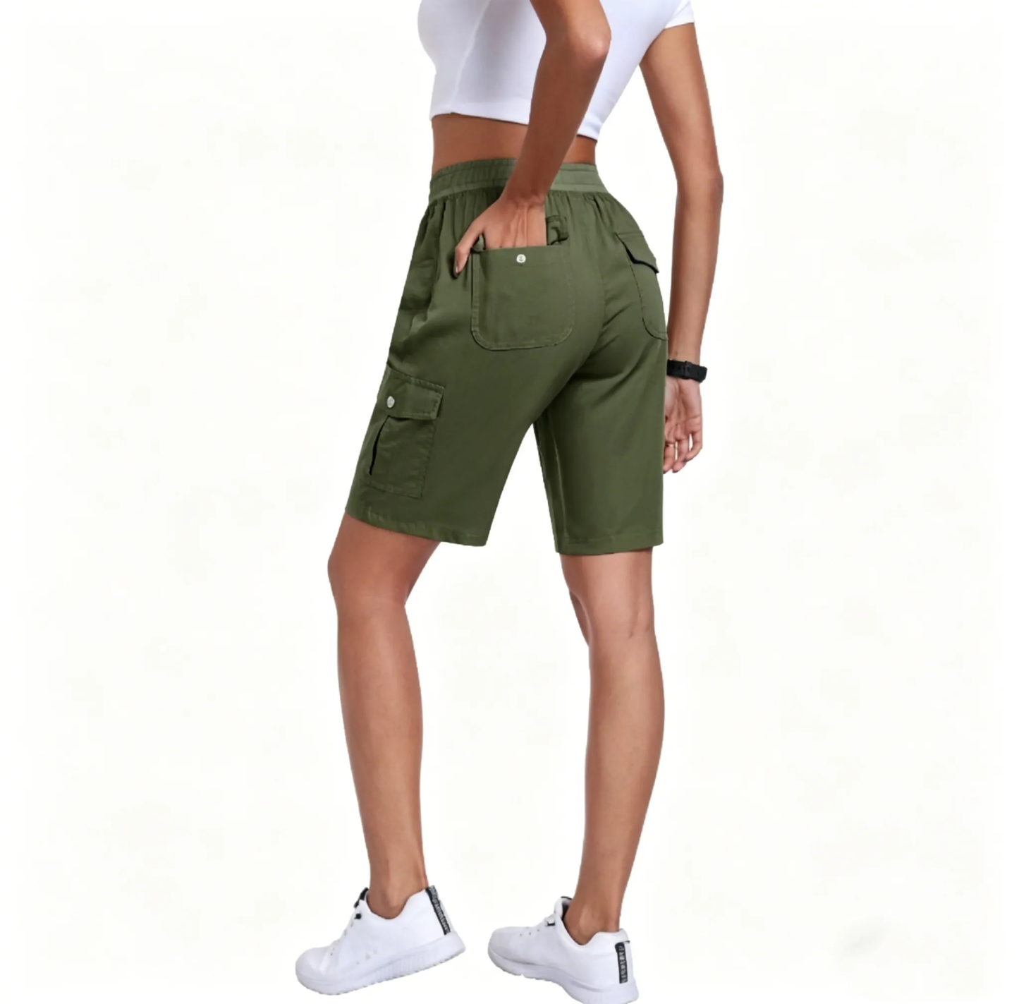 🔥90%off only today🔥[Available in 16 colors]Women's lightweight quick drying outdoor shorts with multifunctional pockets and elastic waistband, suitable for hiking and camping