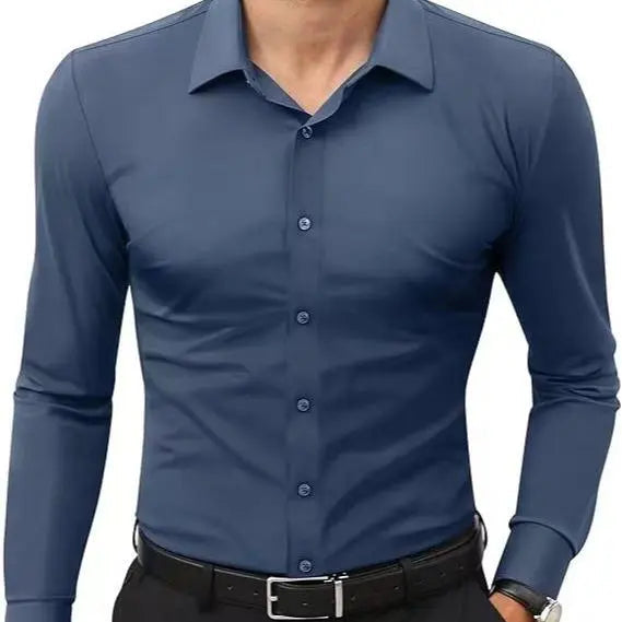 Men’s Slim Fit Stretch Dress Shirt – 16-Way Stretch, Wrinkle-Free