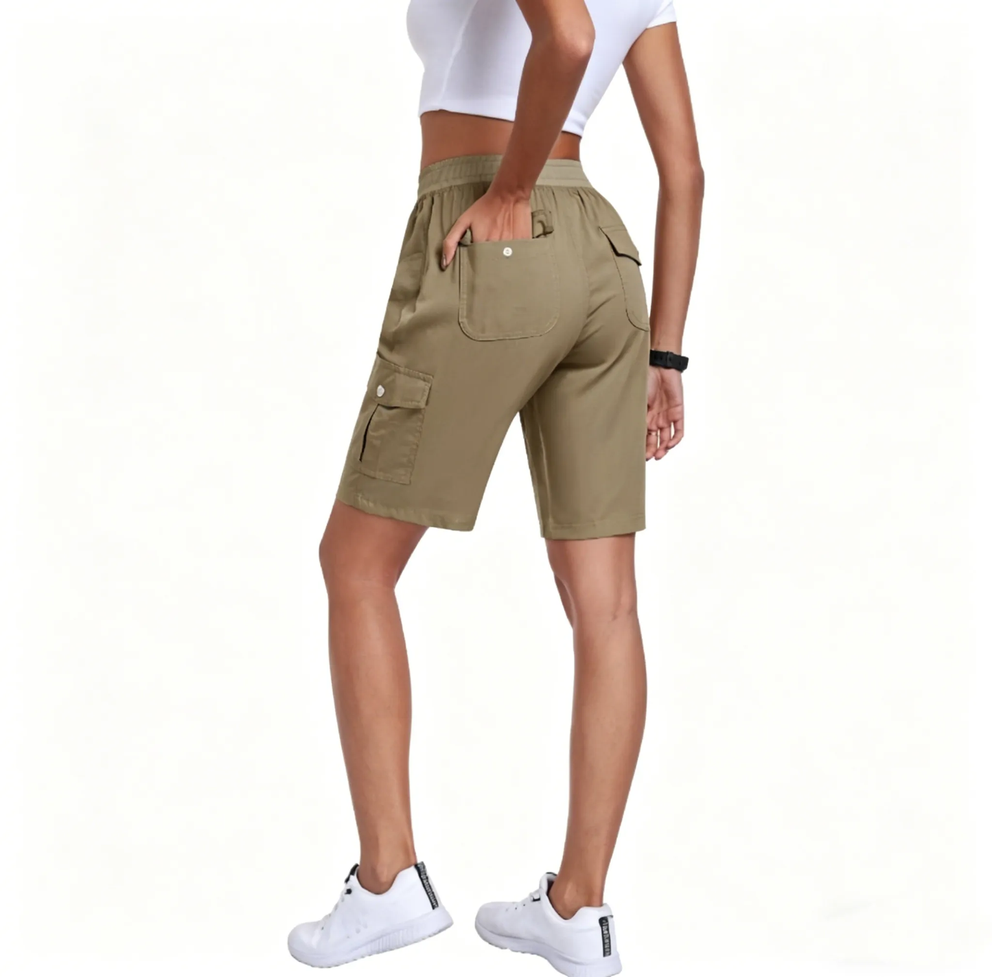 🔥90%off only today🔥[Available in 16 colors]Women's lightweight quick drying outdoor shorts with multifunctional pockets and elastic waistband, suitable for hiking and camping