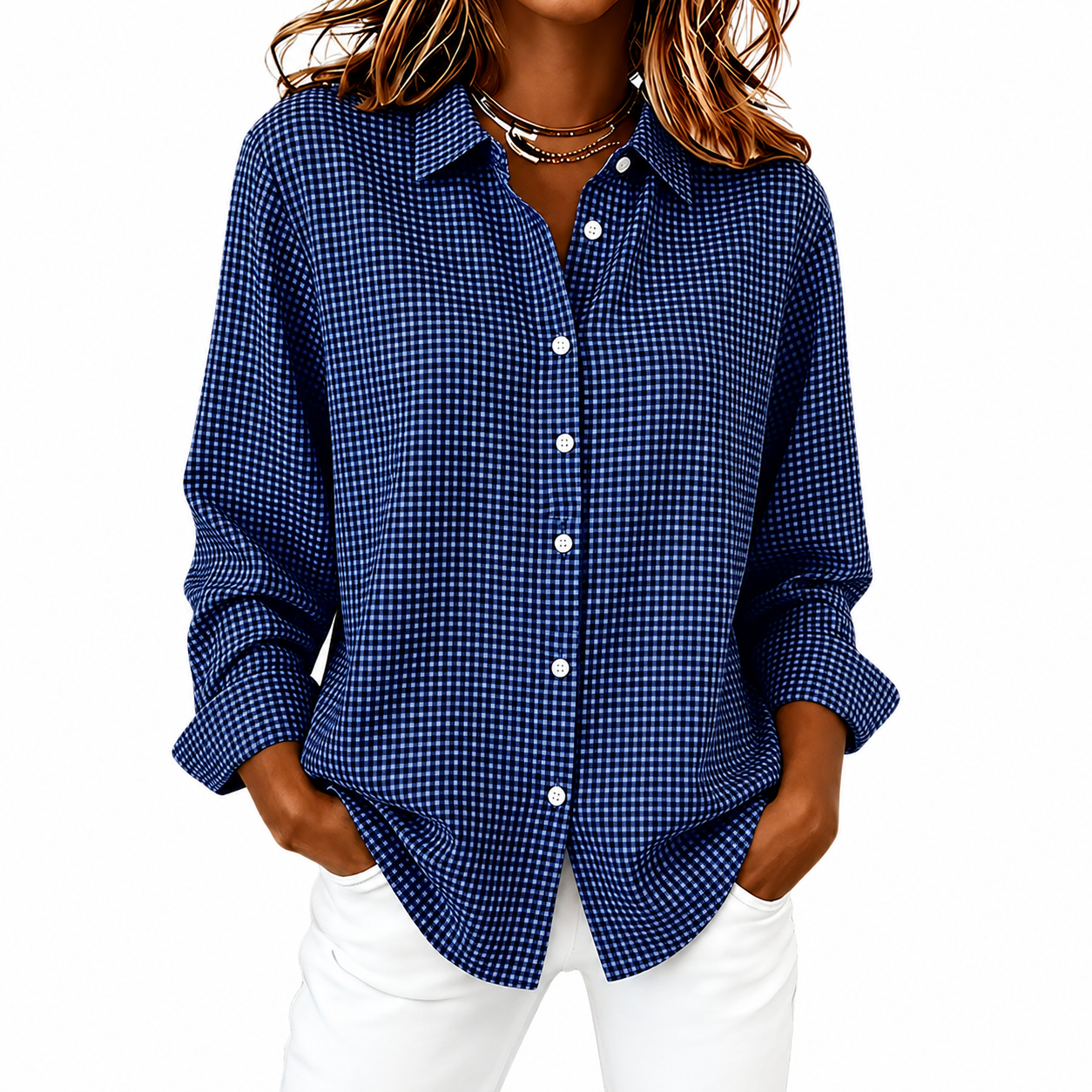 🎃Halloween Sale: Fresh Drop - Relaxed Fit Plaid Button-Up | Modern Collared Style for Casual Outings & Coffee Runs — Save Big Today!