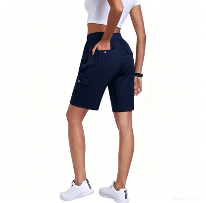 🔥90%off only today🔥[Available in 16 colors]Women's lightweight quick drying outdoor shorts with multifunctional pockets and elastic waistband, suitable for hiking and camping