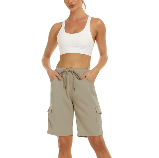 🔥90%off only today🔥[Available in 16 colors]Women's lightweight quick drying outdoor shorts with multifunctional pockets and elastic waistband, suitable for hiking and camping