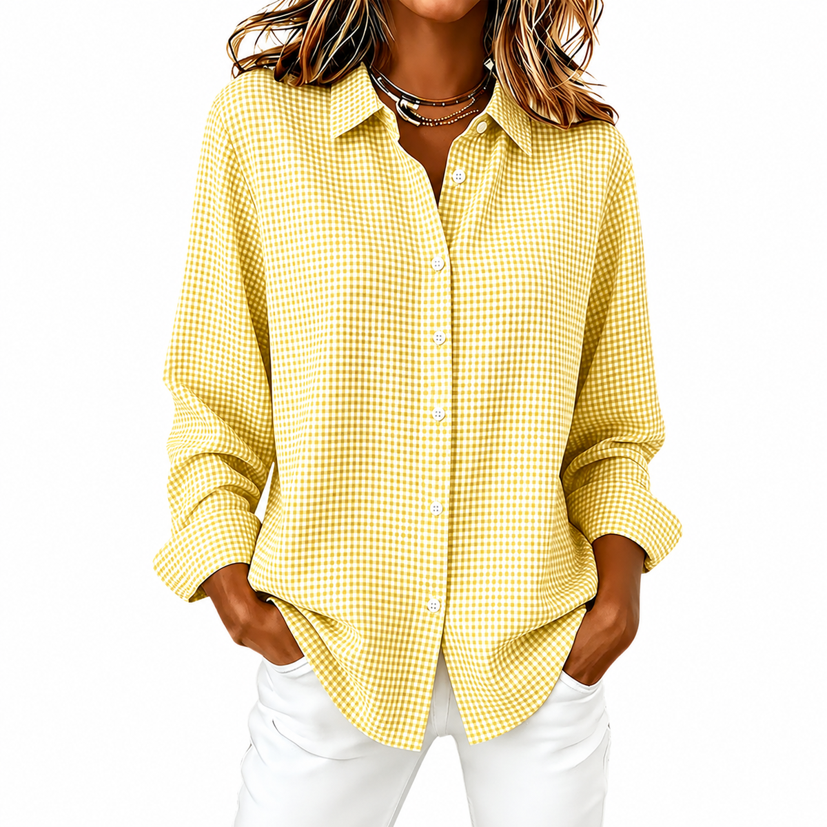 🎃Halloween Sale: Fresh Drop - Relaxed Fit Plaid Button-Up | Modern Collared Style for Casual Outings & Coffee Runs — Save Big Today!