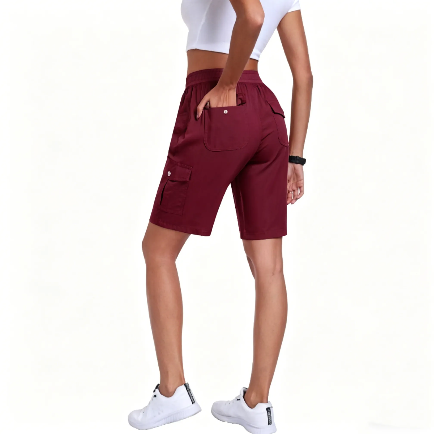 🔥90%off only today🔥[Available in 16 colors]Women's lightweight quick drying outdoor shorts with multifunctional pockets and elastic waistband, suitable for hiking and camping