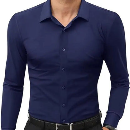 Men’s Slim Fit Stretch Dress Shirt – 16-Way Stretch, Wrinkle-Free
