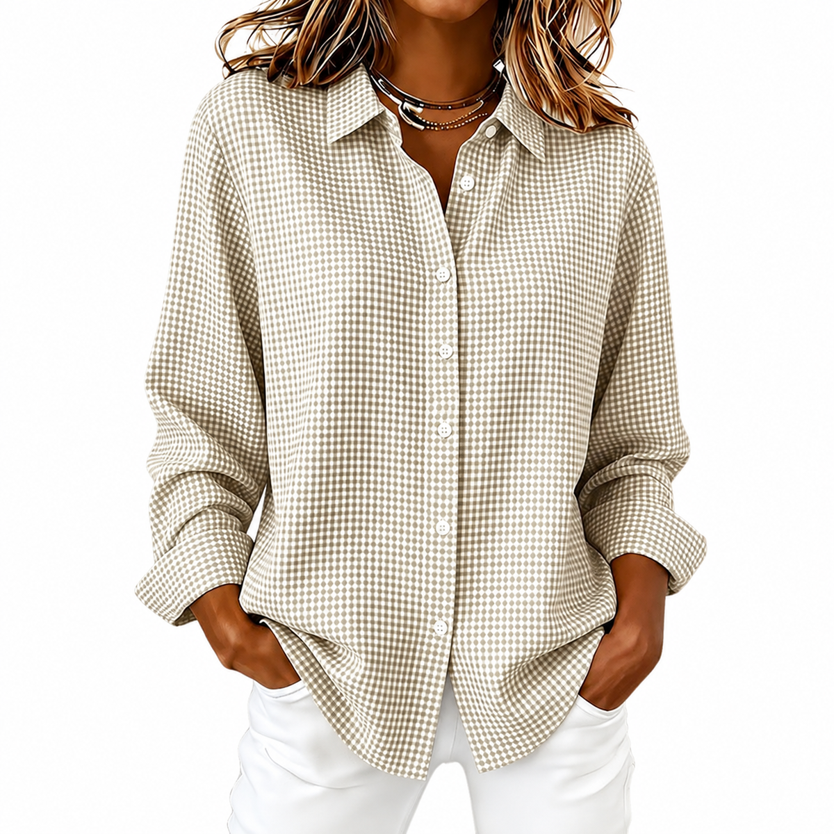 🎃Halloween Sale: Fresh Drop - Relaxed Fit Plaid Button-Up | Modern Collared Style for Casual Outings & Coffee Runs — Save Big Today!