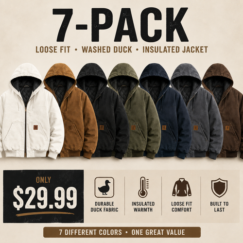 🔥Last Day Promotion!🔥CHT J130 Men's Loose Fit Washed Duck Insulated Active Jacket