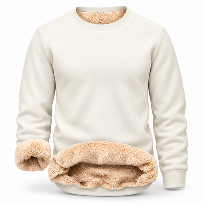 🔥 BEST SELLER | 8PCS $24.99 |Men's Fitted Crewneck Fleece Lined Sweatshirt, Wind Resistant Polyester Athletic Pullover, Casual Fashion Active Tops
