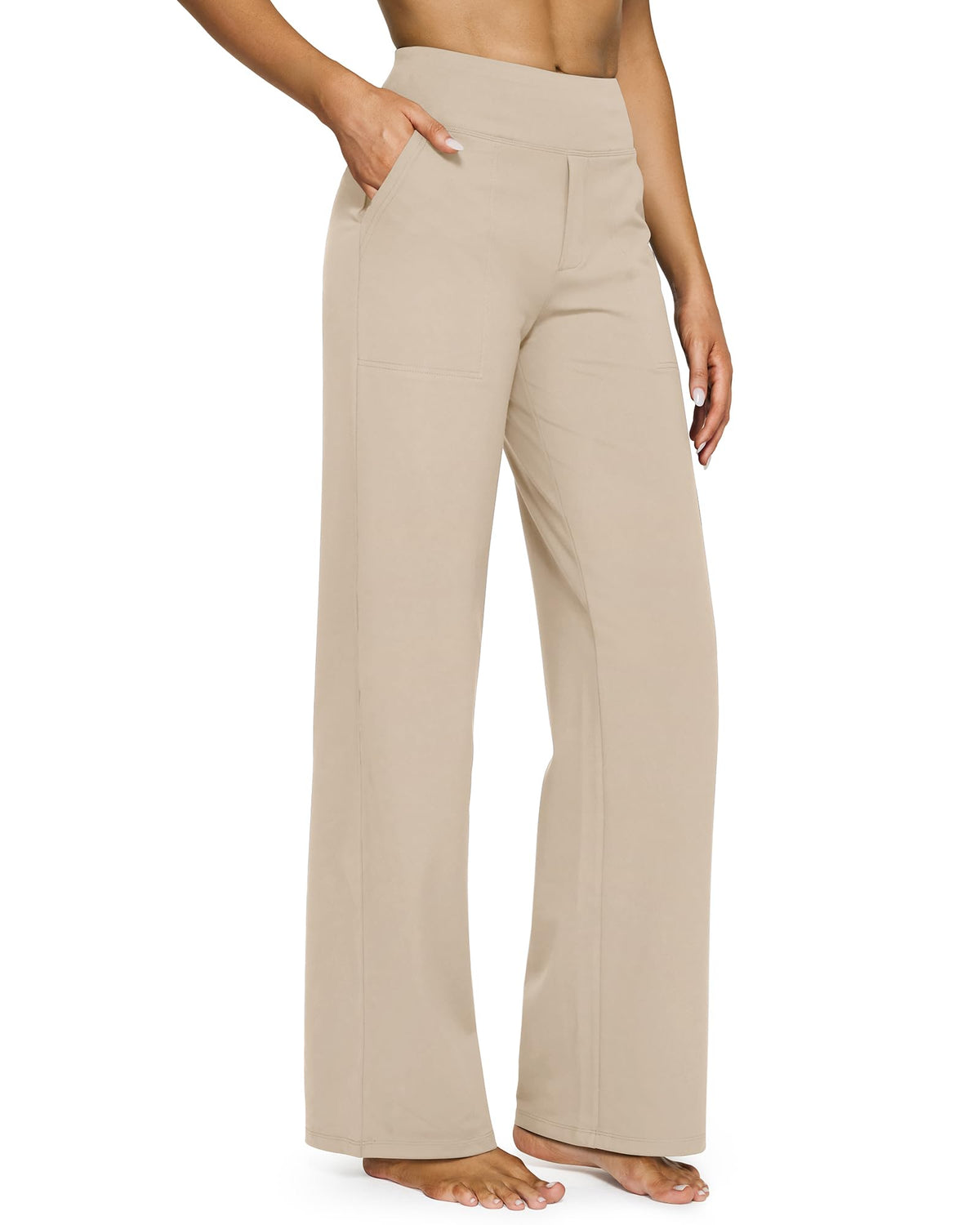 Women's wide leg pants with pockets