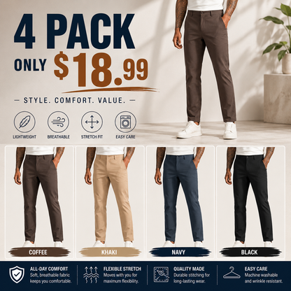 Men's Golf Stretch Straight Pants