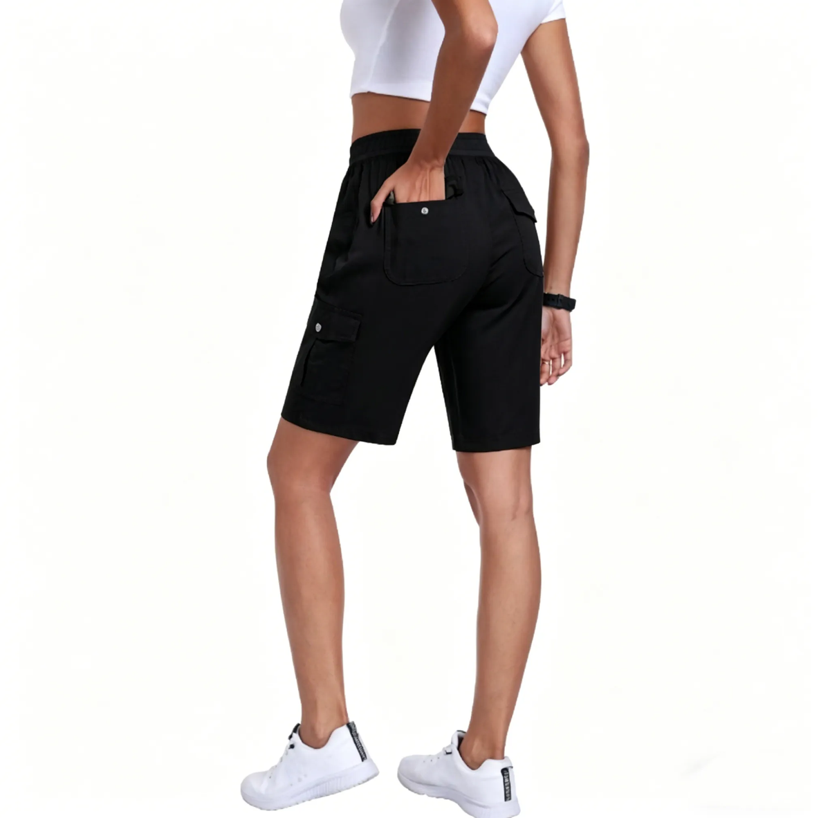 🔥90%off only today🔥[Available in 16 colors]Women's lightweight quick drying outdoor shorts with multifunctional pockets and elastic waistband, suitable for hiking and camping