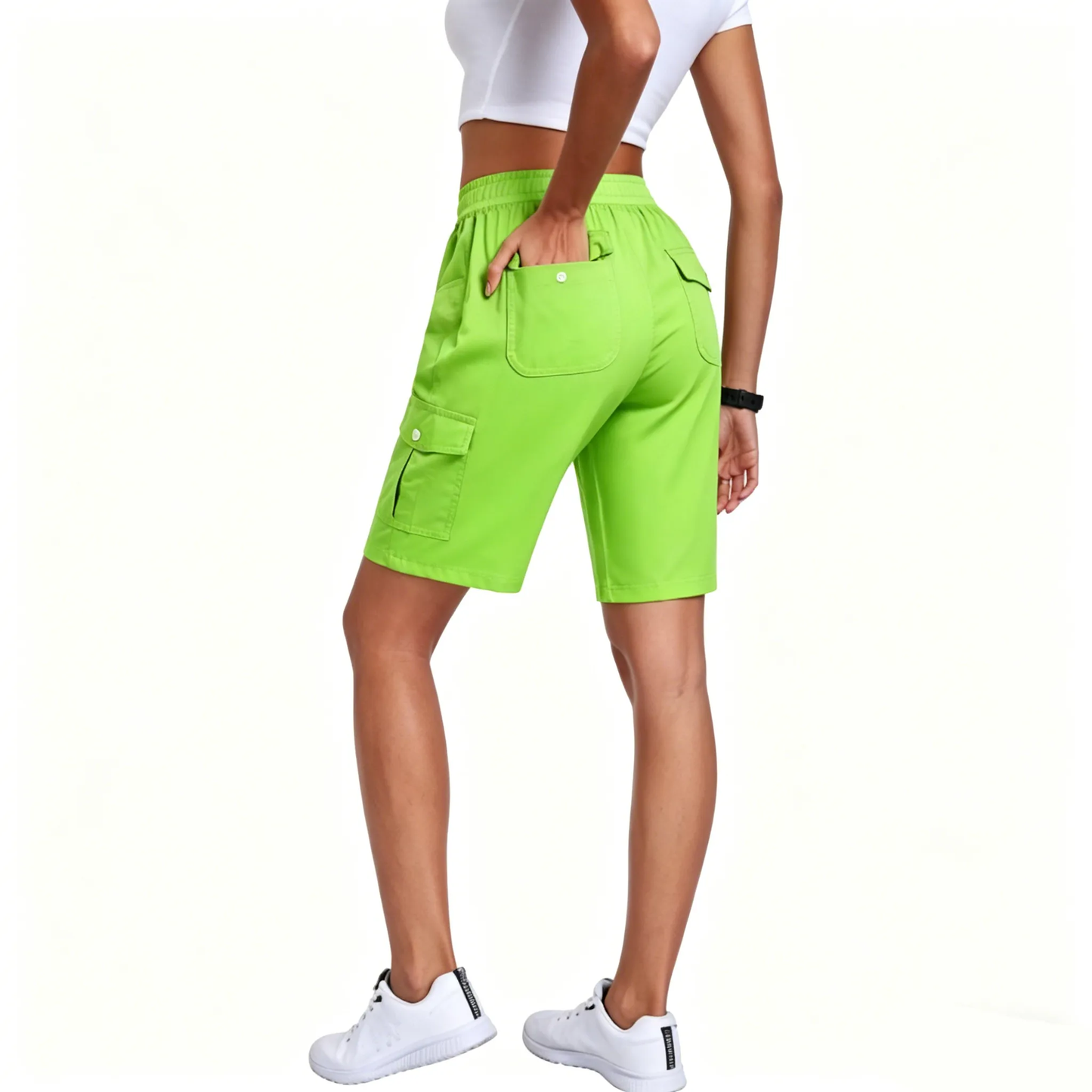 🔥90%off only today🔥[Available in 16 colors]Women's lightweight quick drying outdoor shorts with multifunctional pockets and elastic waistband, suitable for hiking and camping