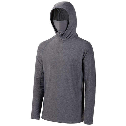 Men's UPF 50+ Long Sleeve Fishing Hoodie with UV Neck Gaiter