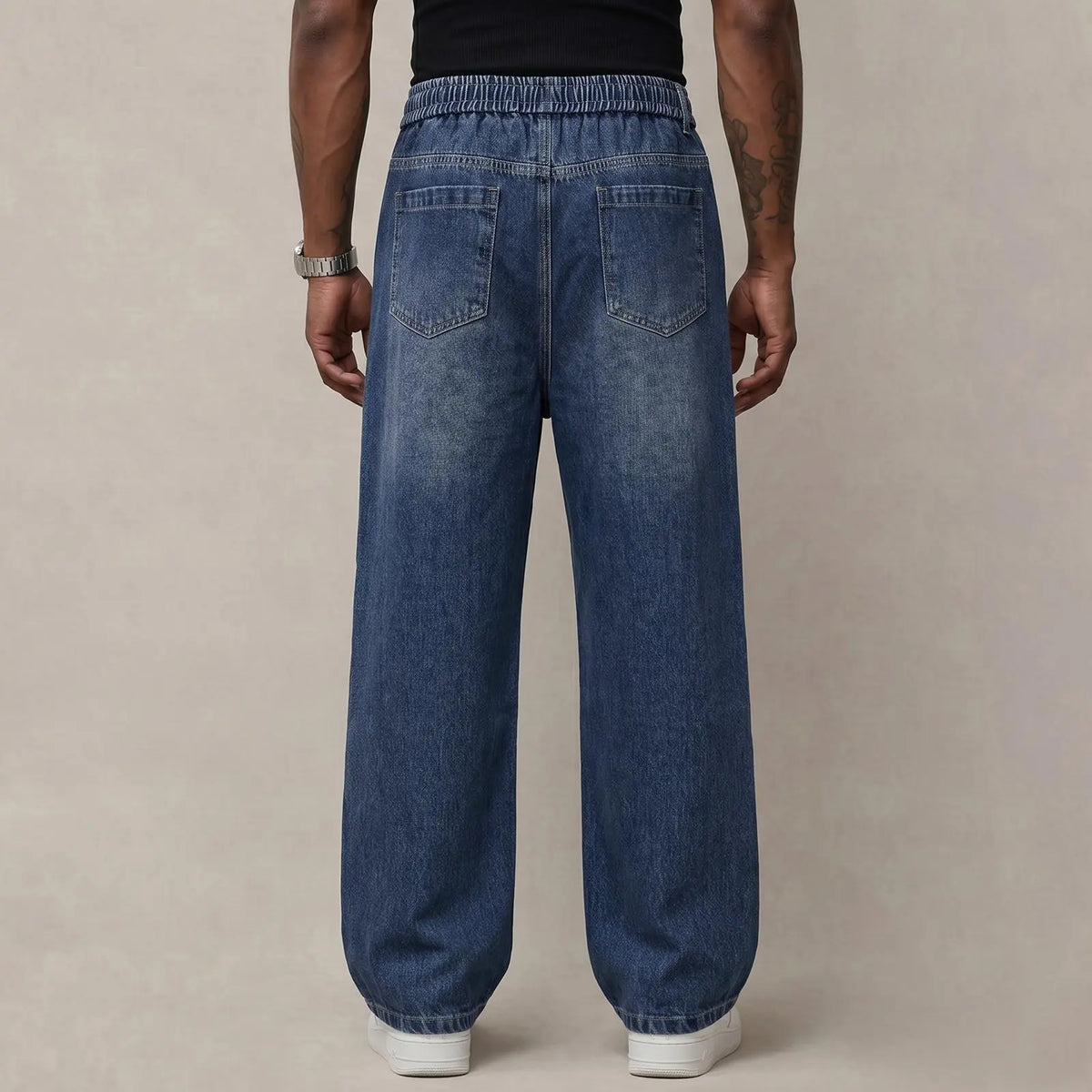 🔥 BEST SELLER | 6PCS $24.63 | Men's Stretch Cotton Loose-Fit Drawstring Jeans