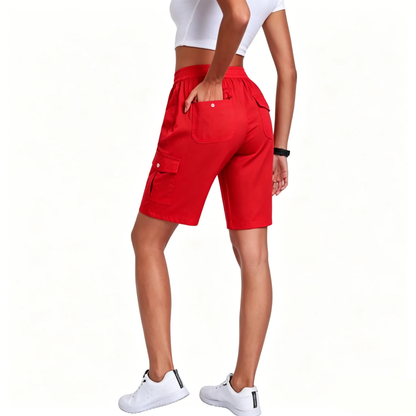 🔥90%off only today🔥[Available in 16 colors]Women's lightweight quick drying outdoor shorts with multifunctional pockets and elastic waistband, suitable for hiking and camping