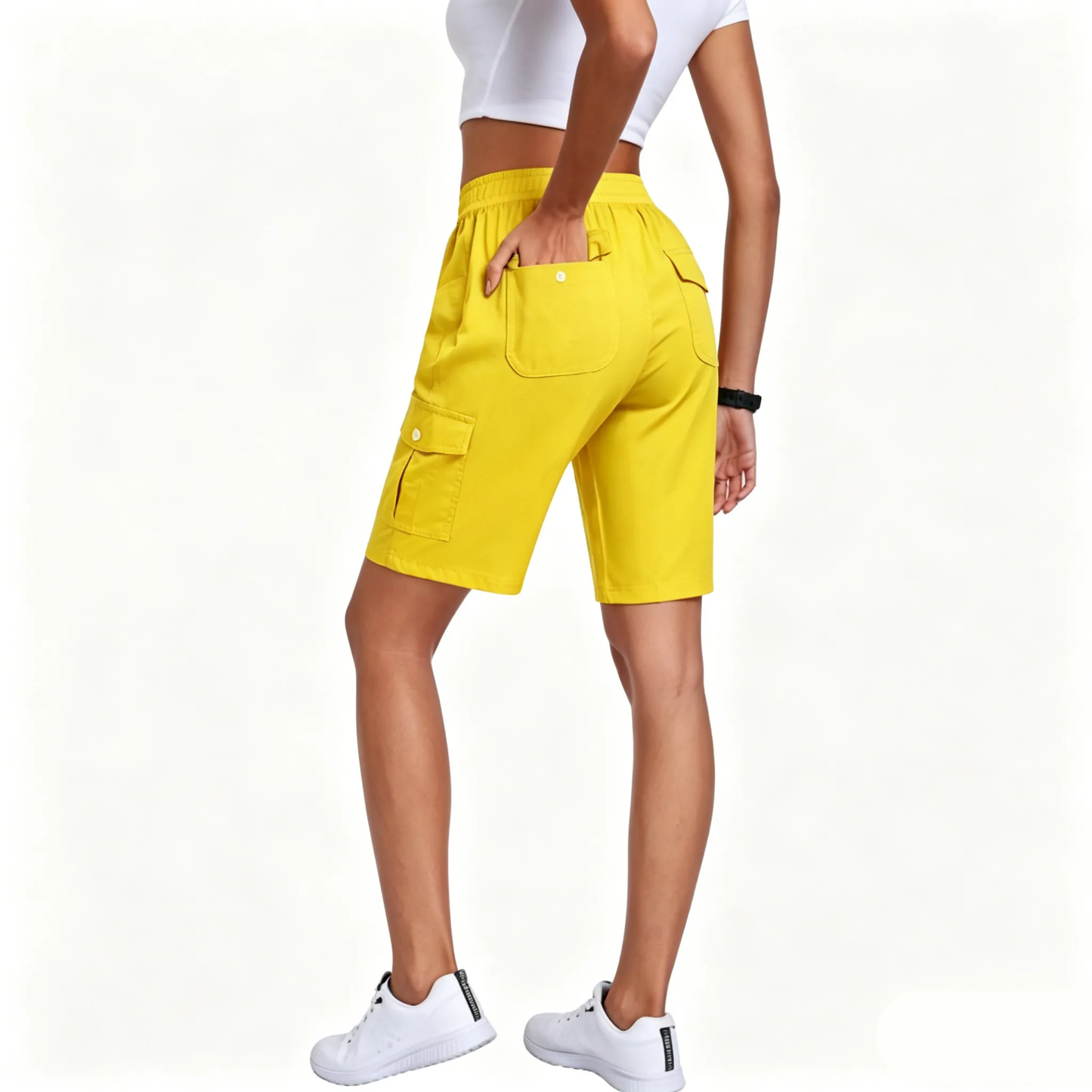 🔥90%off only today🔥[Available in 16 colors]Women's lightweight quick drying outdoor shorts with multifunctional pockets and elastic waistband, suitable for hiking and camping