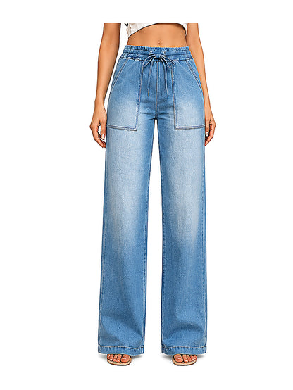 Women's Casual Straight Leg Denim Pants
