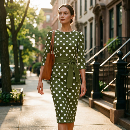 Women's Retro Elegant Polka Dot Dress